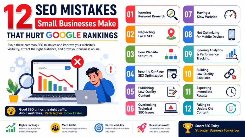 12 SEO Mistakes Small Businesses Make That Hurt Google Rankings